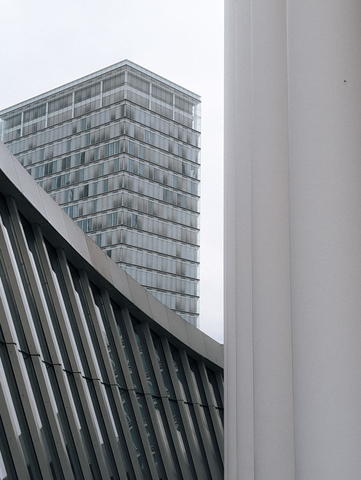 Modern architectural forms in Luxembourg City