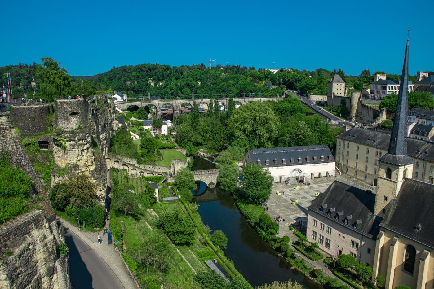 The old town and Alzette valley in Luxembourg City
